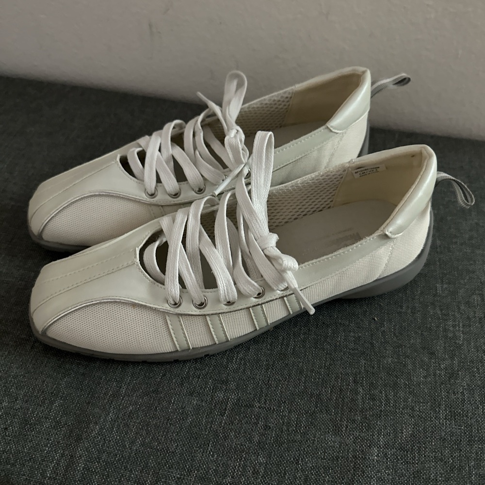 Women's White Ballet Sneakers
